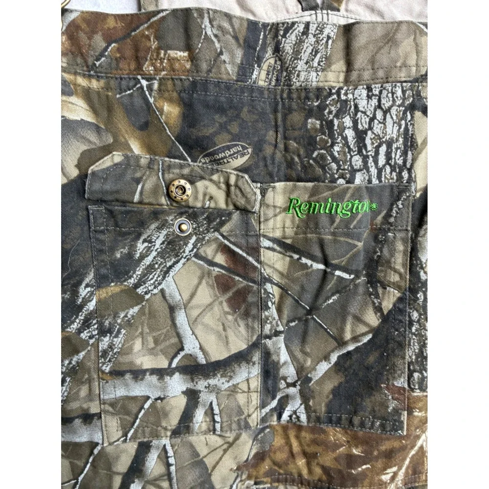 Remington Mens XL Realtree Hardwoods Camo Hunting Bib Overalls GCX001-WRE-RTH-XL
